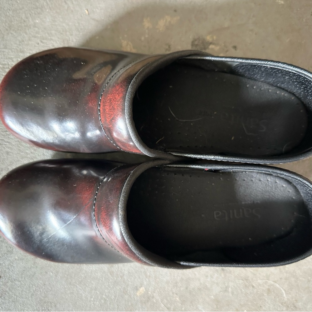 Sanita Black Slip-On Loafers with Polished Finish